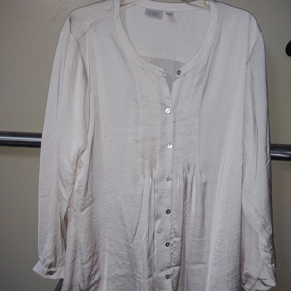 Logo satin blouse
